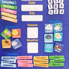 hoojojo 1 Set Blue Calendar Felt Wall Chart, Behavior Reward Wall Chart, Decorative Wall Chart, Interactive Classroom Teaching Prop, Back To School Essential, Suitable For Classroom And Office - Multicolor - View 13