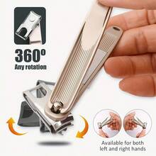 360 Degree Rotating Fingernail And Toenail Clipper With Long Handle, Ultra Sharp Durable Stainless Steel Heavy Duty Big Toe Nail Clipper, Suitable For Thick Nails, Built-In Nail File - Multicolor - View 6