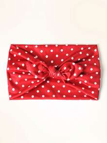 1pc Women's Polka Dot Outdoor Casual Sports Extra Wide Bow Headband - Multicolor - View 18