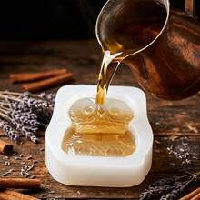 1pc 3D Reading Owl Silicone Mold For DIY Crafts - Detailed Wise Owl Holding Book And Candle Holder Mold, Resin/Soap/Plaster Mold, Teacher Gift, Back To School Decor, Asymmetrical Shape Suitable For Book-Shaped Candle Making And Soap Molding - Owl Reading Mold - View 3
