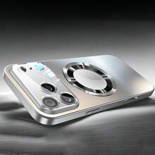 Phone Case - Luxury Titanium Color Glass Case With Magnetic Window And Wireless Charging Compatible With IPhone 11 12 13 14 15 16 17 Pro Max Air Plus, Shockproof Matte Hard Back Cover, Full Protective Case For Camera Lens - 5 - 查看 2