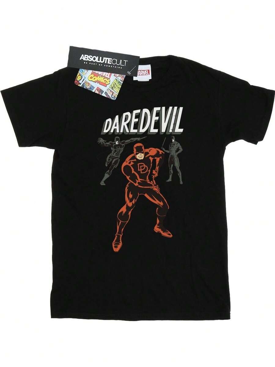 Camiseta de Hombre de con Diseño de Daredevil - Negro - Ver 1