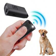 Mini Ultrasonic Dog Repellent, Rechargeable Portable Anti-Barking Device, Dog Training Anti-Barking Equipment With LED Indicator Light - Black - View 2