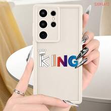 1 Phone Case - 2D Flat Case With Gold Gradient Letter And Crown Pattern, Compatible With Samsung Galaxy S26 S25 S24 S23 S22 S21 S20 Ultra Plus FE A55 A54 A53 A52 A34 A25 A14, Reinforced Matte Finish, Birthday Gift, Unisex. - 混合顏色1 - 查看 2