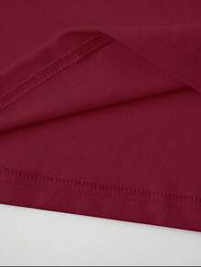 Personalisierbares Damen T-Shirt - Fügen Sie Ihren Text und Fotos hinzu, doppelseitiger Druck/optionale Schriftarten und Farben Sport - Bordeaux - Übersicht 4
