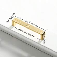 1pc Modern Minimalist Zinc Alloy New Chinese Style Cabinet Door Handle Drawer Wardrobe Shoe Cabinet Cupboard Gold Single Hole Knob - A - View 11