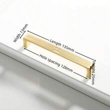 1pc Modern Minimalist Zinc Alloy New Chinese Style Cabinet Door Handle Drawer Wardrobe Shoe Cabinet Cupboard Gold Single Hole Knob - A - View 10