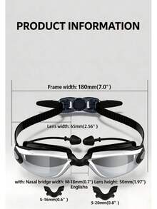 Adult Swimming Full Set: Electroplated Anti-Fog Goggles, Silicone Swim Cap, Nose Clip And Earplugs. Transparent Lenses, Tight Leak-Proof Fit. Soft Silicone Skin-Friendly, Adjustable Strap, Suitable For Comfortable Use In Pools And Open Water. - Multicolor - View 3