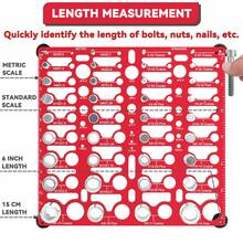 High Quality 55 Thread Checker - Nut And Bolt Thread Checker Standard And Metric, Bolt Size Finder Bolt And Nut Identification Gauges With 20 Standard, 16 Metric And 19 Drill Gauges, Bolt Thread Gauges Imperial And Metric - 55 Thread Checker - Lightweight & Portable - View 5
