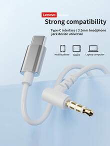 Lenovo 立體聲有線耳機 半入耳式設計 附麥克風與音量控制 通話降噪 多裝置通用 3.5mm - 3.5mm - 查看 7