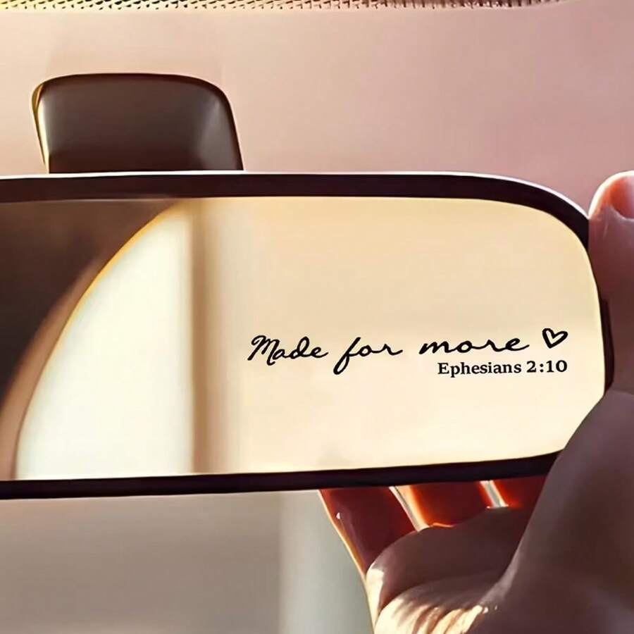 Rearview Mirror Car Stickers, Inspiring Bible Verses, Stickers Praising God For Those Who Love Him, Suitable For Cups, Laptops, Cars And Windows
