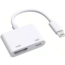 1個 1080P 數位 AV 轉接器 影音同步螢幕轉換器，附充電埠，相容 iPhone 17/16/15/14/13/12/11 及其他系列裝置，可連接至 HDTV/投影機/螢幕 - 查看 9