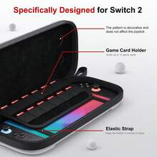 適用於 2025 新款 Switch 2 遊戲主機收納包，單人保護盒，背包配件 - 白色 - 查看 4
