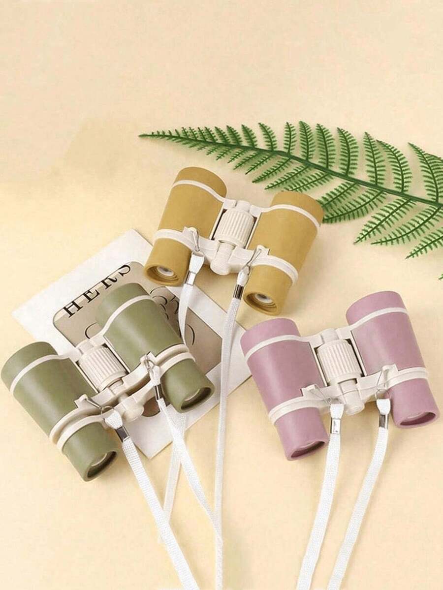 Portable Cartoon Binoculars, High-Definition Clear Lens, With Handle, Beautiful Compact Foldable Design, Suitable For Teenagers, Easy To Focus, Beginner-Friendly, With Carrying Shoulder Strap, Suitable For Outdoor, Beach, Vacation Travel, Bird Watching, Camping Equipment, Camping Essentials