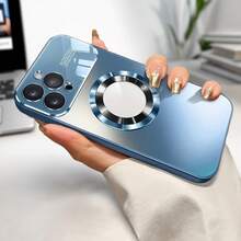 Phone Case: CD-Patterned Magnetic  Phone Case With Large Viewing Window, Compatible With The Latest  17/16/15/14/13/12 (Pro Max/Plus/Pro/Air).Full-Coverage Shock-Resistant Case, Made From TPU Material, Shock-Absorbing Case - 4 - 查看 2