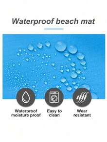 Waterproof Beach Mat, Large Waterproof Beach Blanket, Foldable Waterproof Pocket Beach Blanket, Portable Lightweight Picnic Beach Mat, Quick Dry Outdoor Sand-Proof, Portable Outdoor Blanket, Suitable For Picnic, Travel, Camping And Hiking - Multicolor - View 2