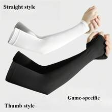 Professional FPS E-Sports Arm Sleeves - Suitable For Gaming - Anti-Slip, Sweat-Proof Wrist Guards, Elastic Arm Sleeves For PC, Consoles, Outdoor Training - Unisex - Thumb Size - Gray - View 1