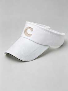 1PC Children 26 Letter Baseball Cap Girls Sun Hats High Ponytail Tennis Hat Sports Boys Running Golf Visor Cap Adjustable Elastic Hollow Top Style - White - View 6