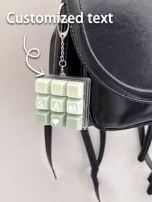 1pc Personalized Name Keychain, Mechanical Keyboard Keycap Fidget Toy, ASMR Cherry MX Switch Pendant, Gift For Him - Multicolor - View 4