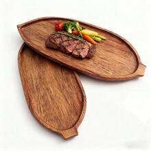 Vassoio in legno di palissandro a forma di foglia vintage - Vassoio moderno per dolci, spuntino, caffè, piatto da portata, vassoio ovale in legno, piatto per formaggi, vassoio da cucina, adatto per bar, ristorante, soggiorno, camera da letto, ingresso cucina e tavolino da caffè, divano e uso di stoccaggio, adatto per uso domestico e ristorante, regalo ideale per famiglia e amici, accessori da cucina, picnic - Visualizzare 7