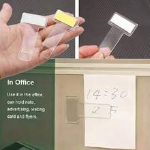 Universal Car Fixed Clip, Parking Ticket Holder & Front Windshield Sticker Clip Dual Use, Adhesive Car Storage Organizer, Comes With Strong Double-Sided Tape, Can Be Fixed On Dashboard, Car Door Interior, Windshield - Car Self-adhesive Card - View 9