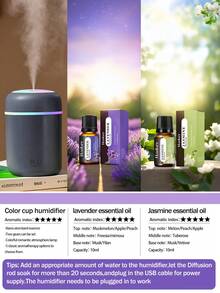 300ml USB Powered Colorful LED Light Humidifier, Suitable For Home, Office, Car, Multiple Colors Available, Daily Humidification, Prevent Dryness, Car Accessories, Electric Aroma Diffuser, Car Air Freshener - Cylinder - View 25
