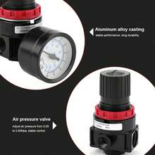 G1/4 Pneumatic Regulator, Adjustable Air Pressure Compressor Control Valve With Pressure Gauge And Bracket. - A - View 6
