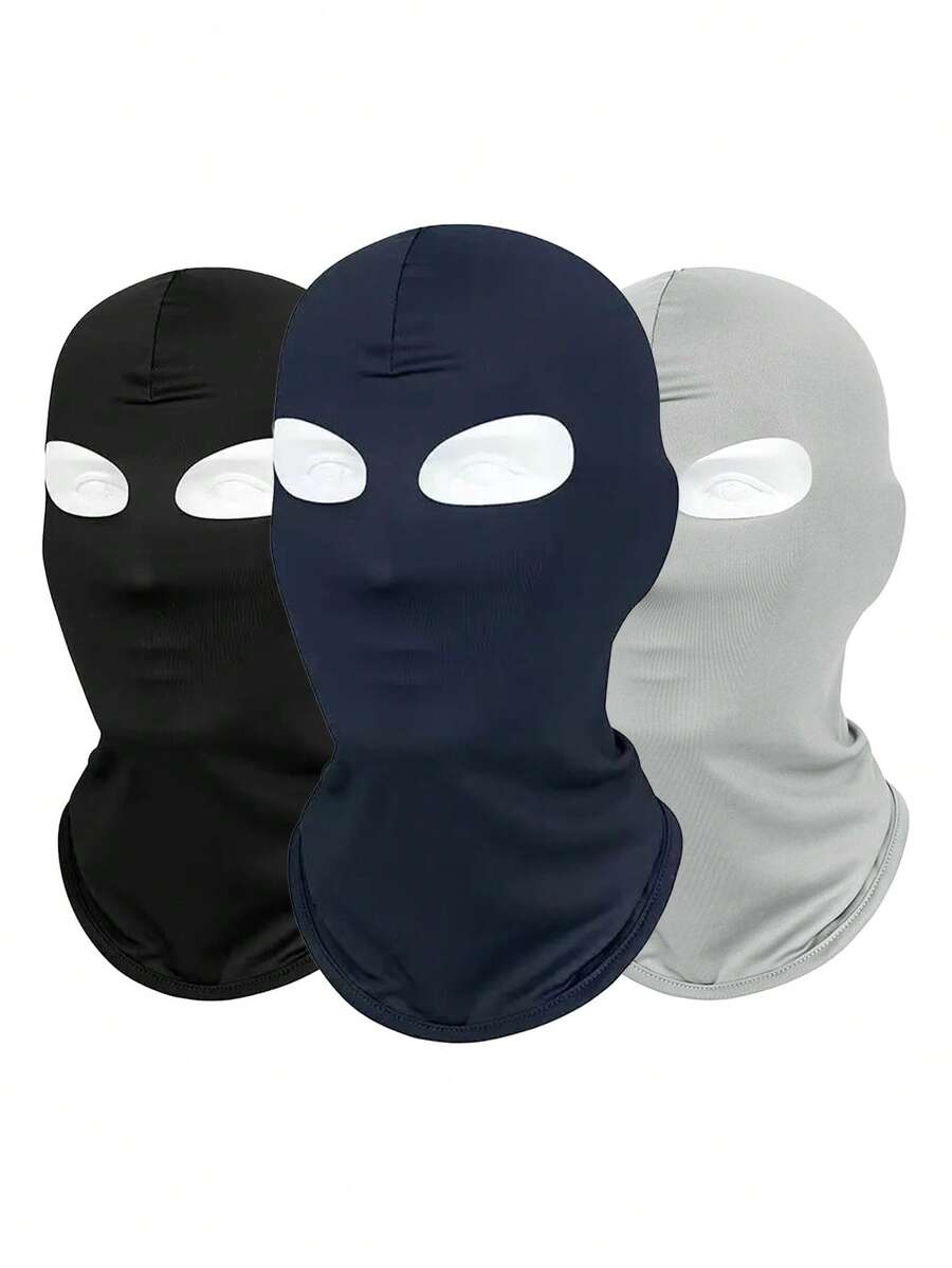 1件或2件裝 2孔式拉法帽 騎行快乾摩托車防曬帽 面罩 UV防護 適用於日常運動、健行、攀岩等 - 彩色 - 查看 1