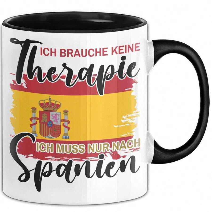 24-Hour Delivery In Mexico. Gift Mug In Spanish - I Don't Need Therapy, I Just Need To Go To Spain - Coffee Mug Gift Idea. Funny Coffee Mugs To Give As Gifts For Birthdays, Christmas, And Easter, As Well As For Everyday Use At Home Or In The Office. 11 Oz / 325 Ml Ceramic Mug. - 2 - 查看 1