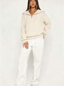 Women's Fashion Winter Knit Pullover Sweater, Autumn/Winter New Soft Gentle Style Loose Fit - Apricot - View 5