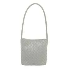 Vintage Woven Shoulder Bag For Women, Fashion Bucket Handbag With Designer Style - Silver - View 7