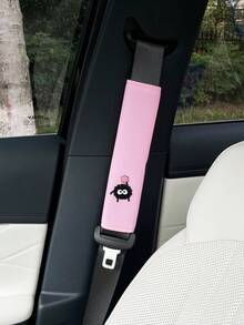 Cute Cartoon Car Seat Belt Shoulder Pad, Suitable For Summer Seat Belt Shoulder Pad, Car Seat Belt Anti-Chafing Protective Pad, No Chafing On Neck While Driving, Comfortable Driving Experience, Car Interior Accessories. - A - View 3