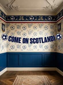 1pc "COME ON SCOTLAND!" Football Banner, Scotland Team Fan Party Bunting - View 5