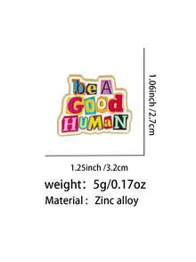 Be A Good HUMAN Enamel Pin Colorful Lapel Pin Badge Backpack Clothing Accessory Fashion Jewelry Friend Gift - Multicolor - View 8