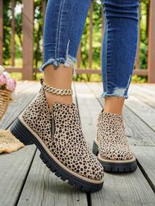 Women's Ankle Boots And Ankle Boots, Winter Boots, Flat Shoes, New Footwear, Ankle Boots With Heel And Zipper - Multicolor - View 6