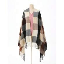 1pc Women's Summer Loose Hollow Knit Shawl, Thin Long Sleeve Spring/Autumn Air Conditioning Cape - 7-color Shawl - View 8