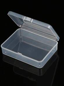 2pcs/4pcs/6pcs Small Transparent PP Storage Boxes - Multi-Functional Portable Sticker And Jewelry Storage Accessory Boxes, PP Plastic Rectangular Semi-Transparent Packaging Boxes Small Parts Boxes White Storage Boxes With Lids, Rectangular PP Plastic Boxes Rectangular Storage Boxes Transparent Storage Parts Boxes Small Product Packaging Boxes, Home School Office Desktop Storage Organizer Accessories - Transparent - View 9