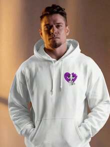 Moletom Canguru Basico Blusa de Frio Com Capuz Hoodie Masculino Feminino Streetwear Vibes Moda Inverno - Branco - Visão 1
