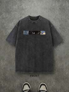 Camiseta Vintage Cat In The Flowers Impresión Doble Lado Gato Flores 47RYeYU1lpU4gmBobdwK7 Moda Unisex Estilo Urbano Regalo Original Casual - Negro - Ver 2