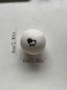 1 pieza Bola de lana natural para secadora, suavizante de tela reutilizable, reduce arrugas & estática, acorta el tiempo de secado, herramienta de lavandería - Bolas de secado de lana nuevas - Ver 12