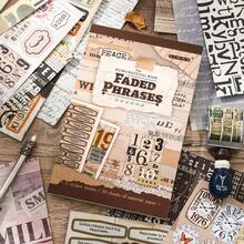 Bộ 15 miếng dán ghép hình phong cách retro, decal dán thẩm mỹ cổ điển, vật liệu thủ công DIY cho sổ lưu niệm, quà tặng ngày lễ, đồ dùng học tập cá nhân hóa cho sổ lưu niệm. - 4. Độc thoại về thời gian - Xem 15
