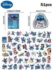 Disney 迪士尼 62入「莉洛與史迪奇」系列官方授權貼紙 - 51pcsStitch - 查看 13