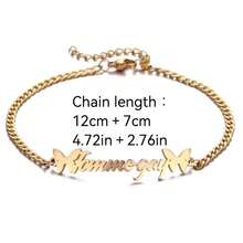 Custom Name Anklet For Women, Personalized Stainless Steel Butterfly Ankle Chain, Minimalist Design, Perfect For Everyday Wear Or Special Occasions - Anklet - View 7