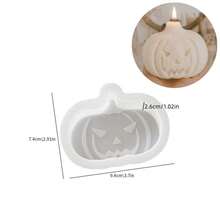 1pc Halloween Pumpkin Ornament Silicone Mold, Aromatherapy Candle Plaster Mold, Perfect For Halloween Atmosphere Decoration Ornament Making, Suitable For Handmade Crafts, Reusable - Pumpkin Mold - View 2
