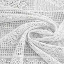 VENECIA Rectangular Lace Tablecloth Measuring 150x250cm. Maximum Elegance. - White - View 6