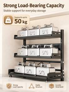 1 pieza Estante para condimentos sin taladro, estante multifuncional de almacenamiento de utensilios de cocina con soporte para palillos y cuchillos, accesorios de cocina, estante de almacenamiento de cocina - Multicolor - Ver 8