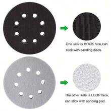 2pcs 5 Inch Soft Sponge Grinding Wheel Suitable For Angle Grinder, 125mm With 8 Holes - Impact Resistant And Low Noise, Easy To Attach To Backing Pad - White - View 6