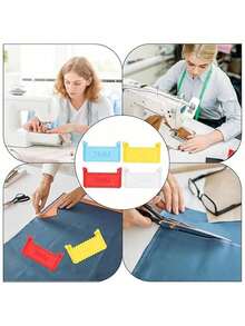 1/4/6pcs Hinge Sewing Clips, Practical Handmade Sewing Positioning Tool And Neat Uniform Stitch Template Tool. Suitable For Embroidery, Fabric Collage And Handmade Sewing To Help Create Neat Straight Stitches. Suitable For Art, Wedding, Home Decor, Also Suitable For Camping Gear, Vacation Essentials, Cute Collectibles. Gift For Family Members. - Regular Model - View 8