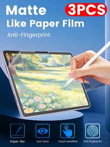 Compatible With Ipad Pro 11 Inch (M4) 2024, 11, 10.2, 10, 7/8/9th 10.2 Air 4 5 10.9 10th Generation Pro 11, 3pcs Tablet Screen Paper-Like Film, Matte Anti-Scratch, Wear-Resistant, Excellent Touch, Perfect Fit - Clear - View 18