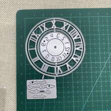 Plantilla de corte troquelado con patrón de reloj vintage en relieve y grabado, material de acero al carbono, plantilla de corte de metal, adecuada para tarjetas de felicitación DIY, diario de viñetas, álbum de recortes, manualidades de papel y suministros de arte creativo - MC1308 - Ver 8